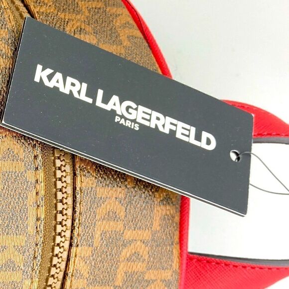 NWT Karl Lagerfeld Paris Maybelle Backpack/Handbag Brown Combo main image 10